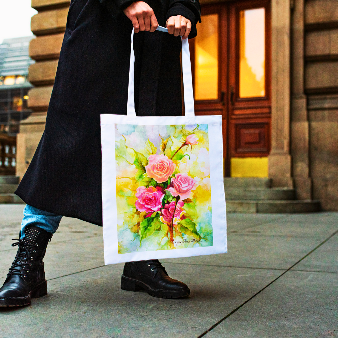 Shopper Bouquet di Rose