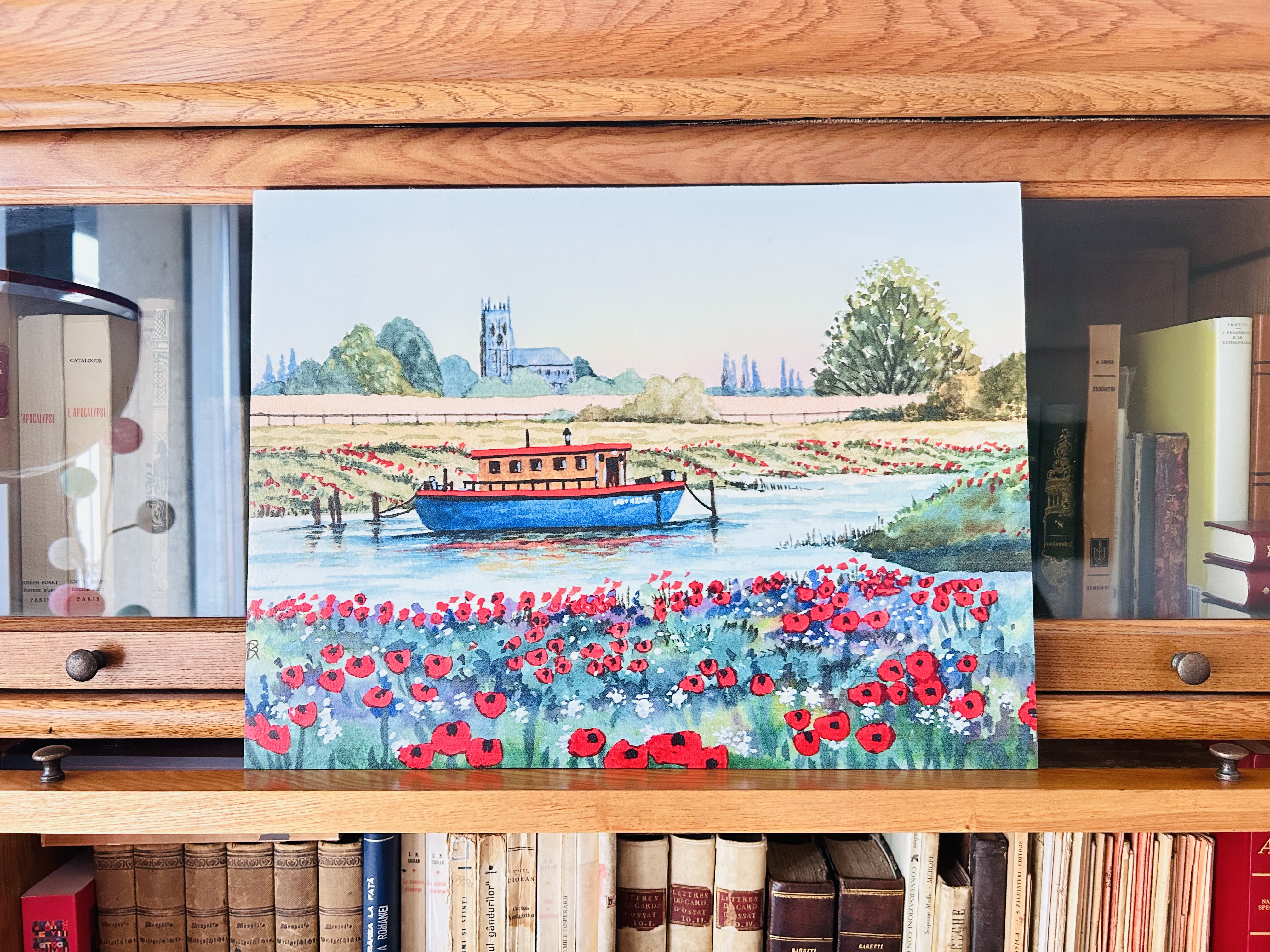 Stampa su Legno Campo Papaveri