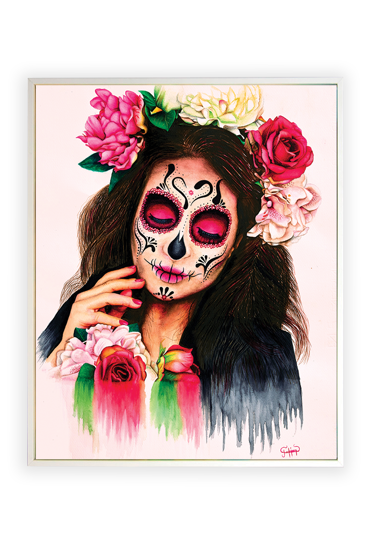 Quadro Ragazza coi fiori nei capelli