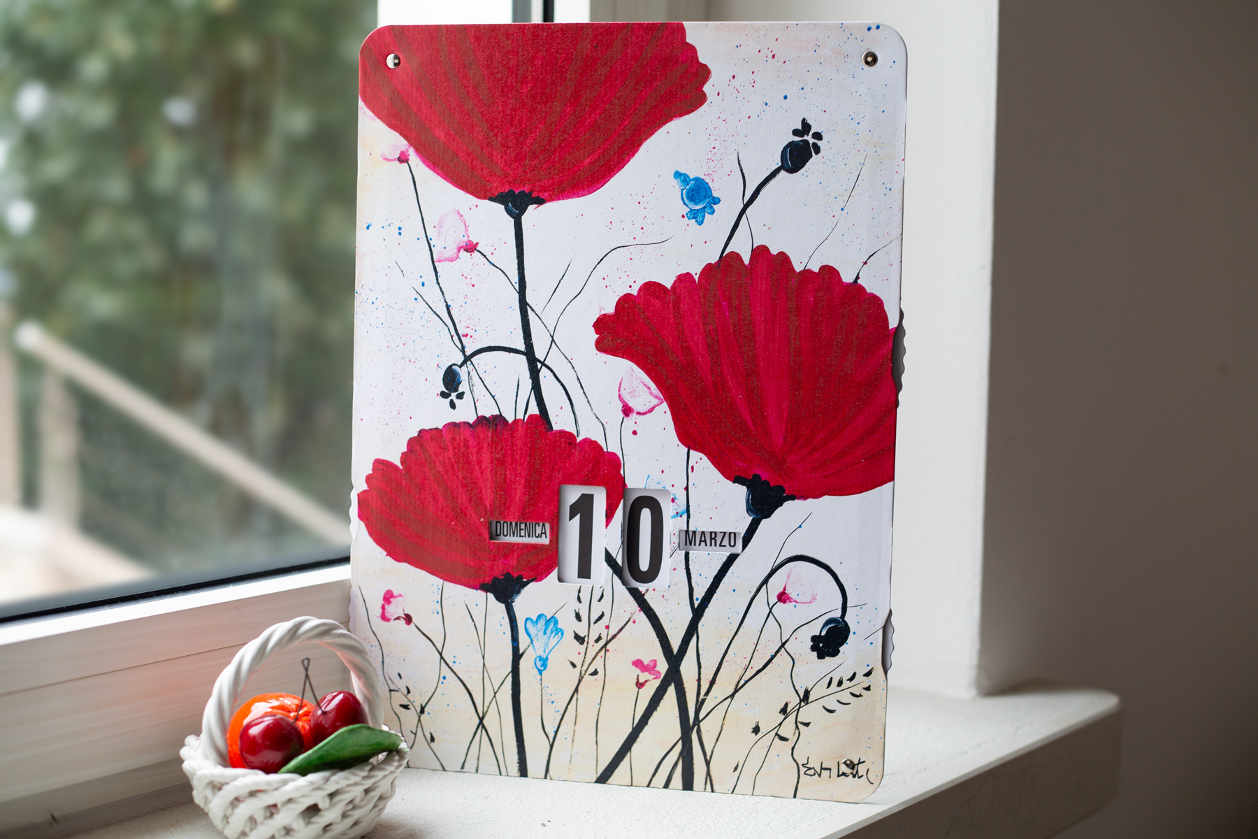 Calendario Perpetuo Papaveri Disegno